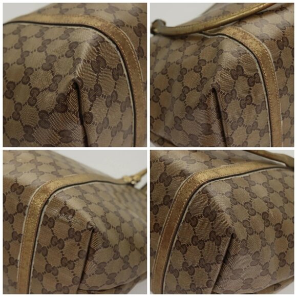 GUCCI GG Crystal Tote Bag Coated Canvas Beige Gold - Picture 15 of 15